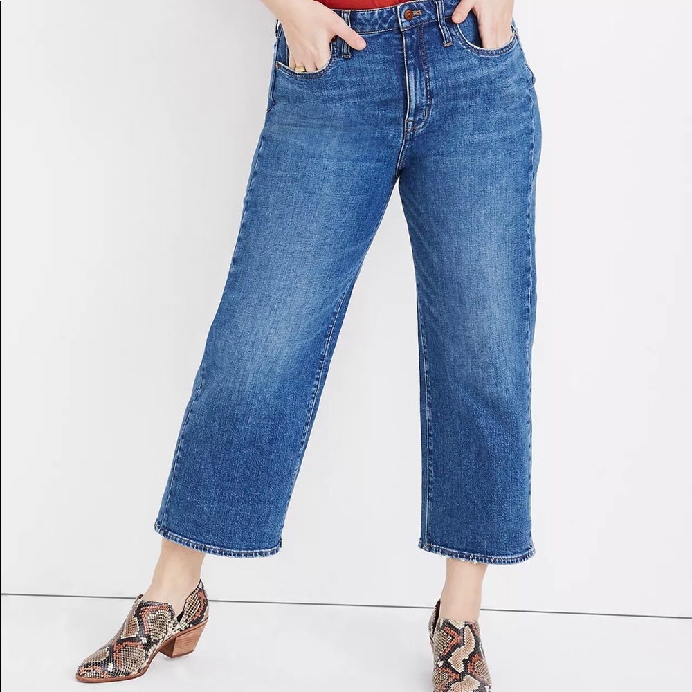 Madewell Curvy Slim Wide Leg Jeans Newington Wash Size 28 - Picture 3 of 10